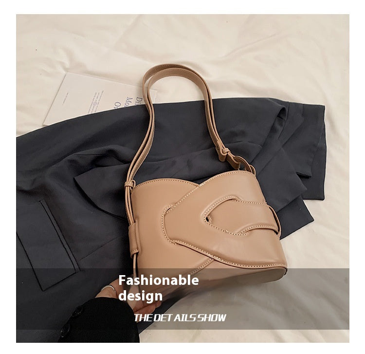 New Fashion Trendy Versatile Crossbody Bag Exquisite Casual Shoulder Bucket Bag