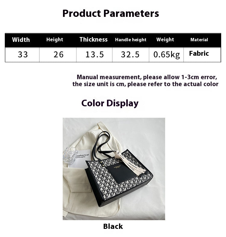 New Versatile Commuter Shoulder Bag Fashionable High-Quality Texture Retro Handbag Tote Bag