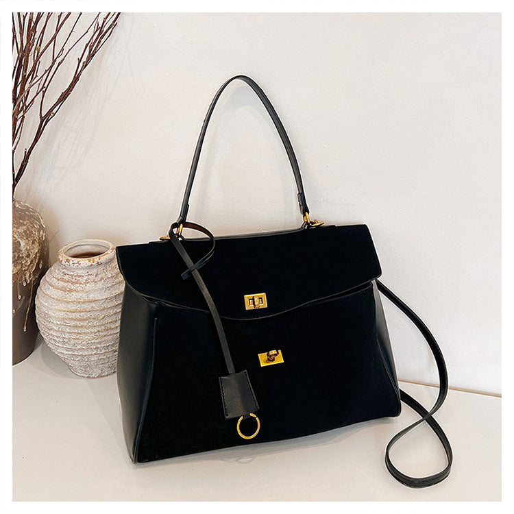 Large Capacity Commuting Bag Trendy Versatile Matte Retro Casual Single Shoulder Crossbody Tote Bag