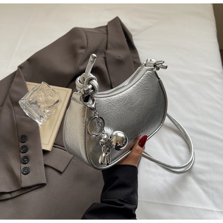 Trendy Popular Niche Underarm Bag. Stylish Versatile Crossbody Bag Super Popular Solid Color Shoulder Bag