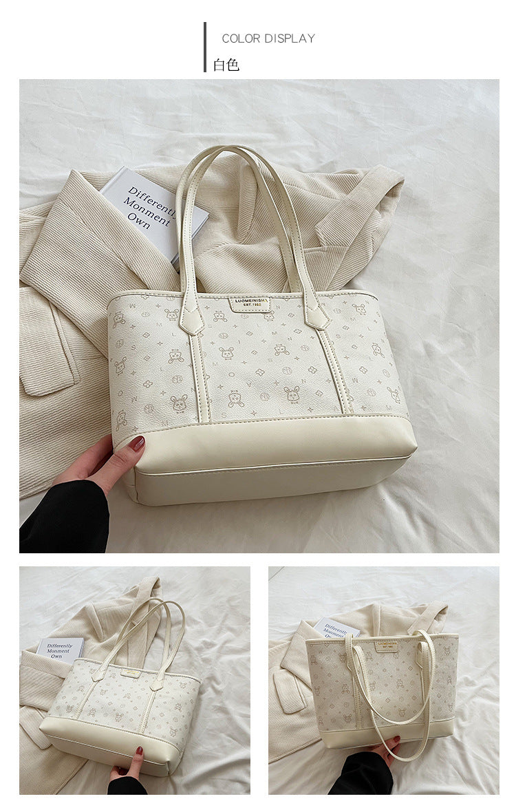 Large Capacity Commuter Bag. Fashionable Single Shoulder Underarm Bag. Casual Tote Bag
