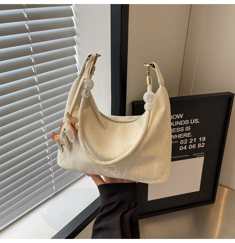 High-end Light Luxury Niche Bag. Fashionable Korean Version Large Capacity Commuter Crossbody Dumpling Underarm Bag