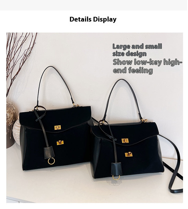Large Capacity Commuting Bag Trendy Versatile Matte Retro Casual Single Shoulder Crossbody Tote Bag