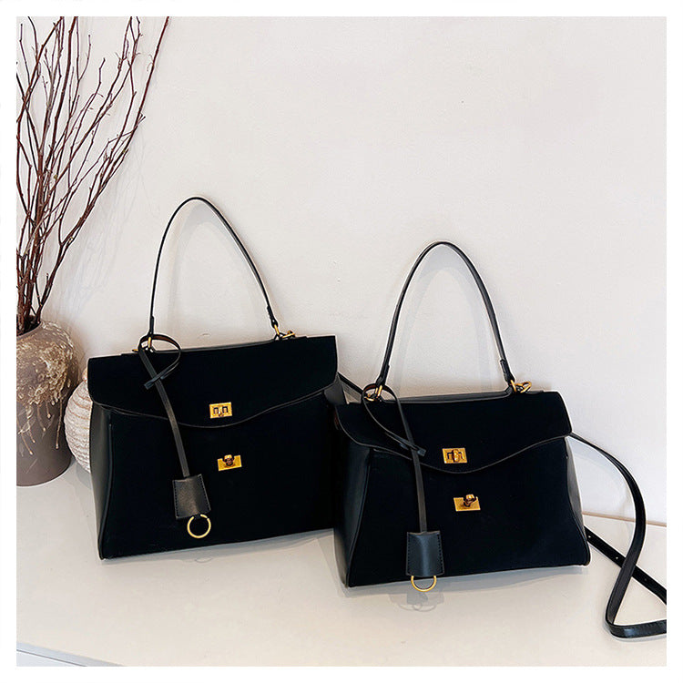 Large Capacity Commuting Bag Trendy Versatile Matte Retro Casual Single Shoulder Crossbody Tote Bag