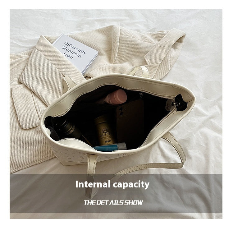 Large Capacity Commuter Bag. Fashionable Single Shoulder Underarm Bag. Casual Tote Bag