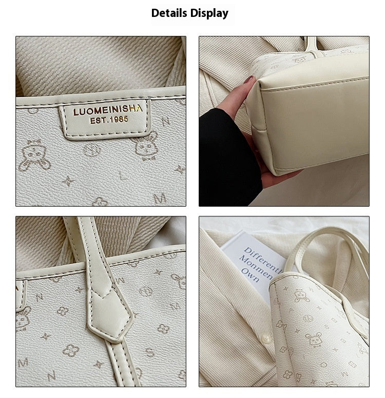 Large Capacity Commuter Bag. Fashionable Single Shoulder Underarm Bag. Casual Tote Bag
