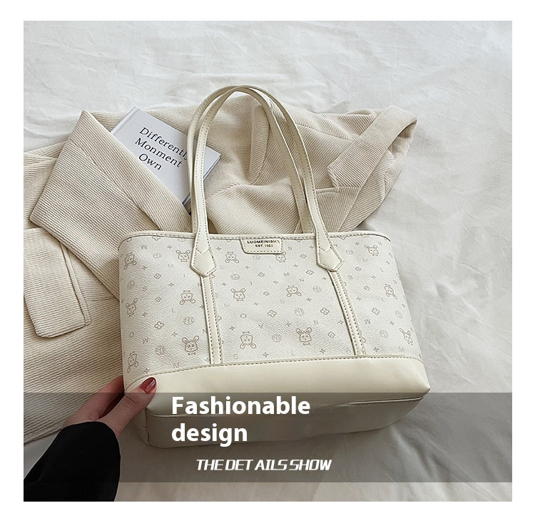 Large Capacity Commuter Bag. Fashionable Single Shoulder Underarm Bag. Casual Tote Bag