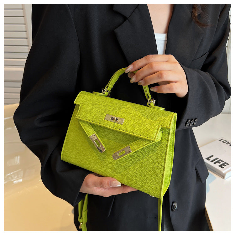 Lock Buckle Handbag Upgraded Texture Single Shoulder Crossbody Bag Simple Platinum Bag
