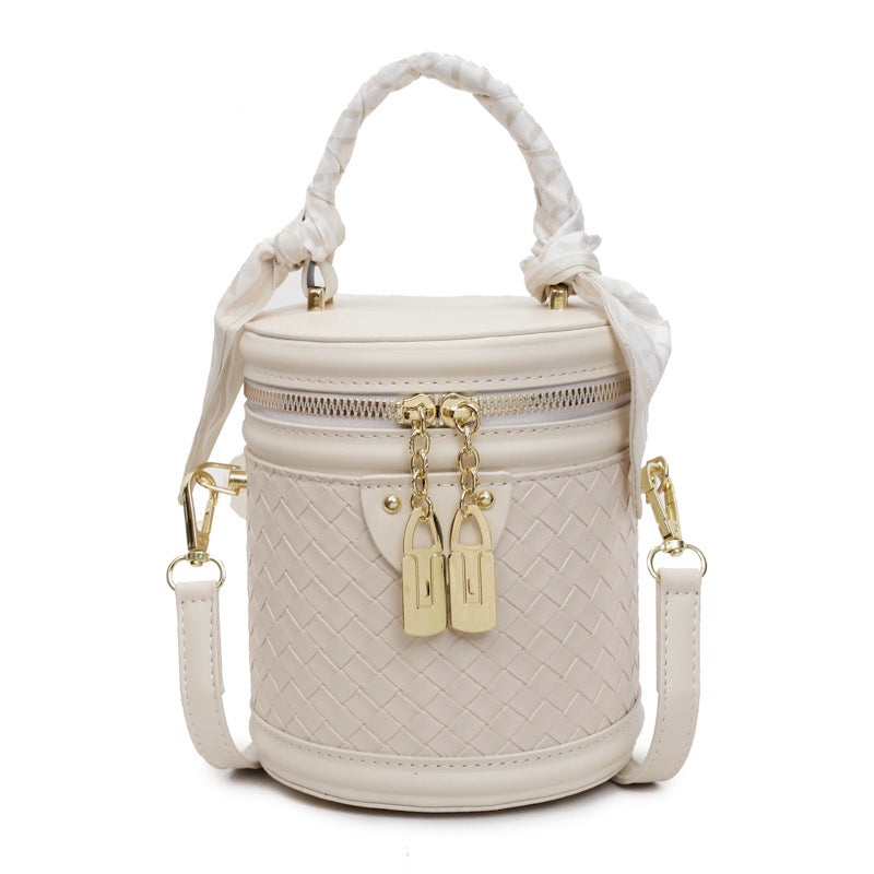 High-end Patchwork Fashion Handbag Bucket Bag. Diamond Trendy Casual Simple Shoulder Crossbody Bag