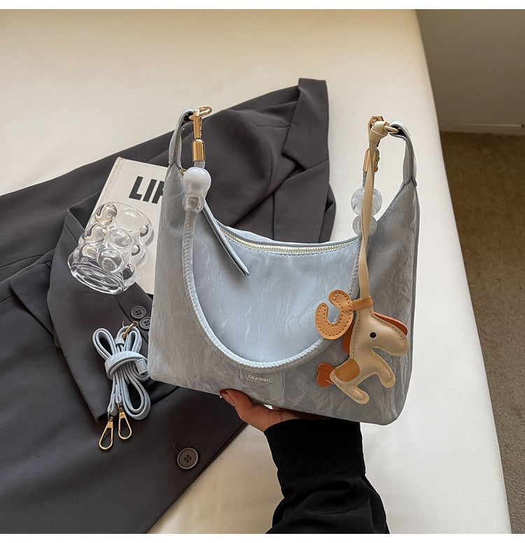 High-end Light Luxury Niche Bag. Fashionable Korean Version Large Capacity Commuter Crossbody Dumpling Underarm Bag