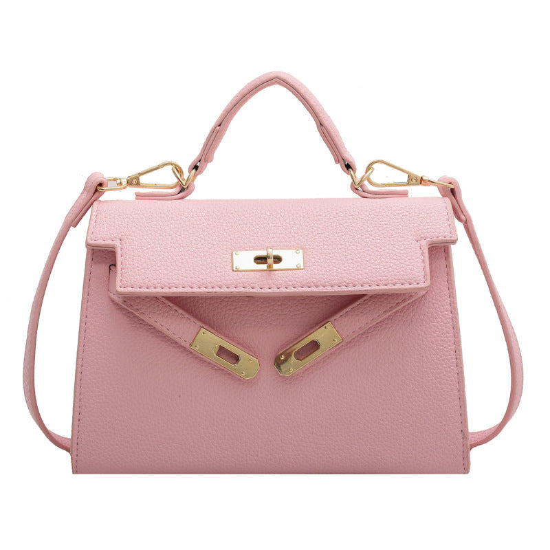 Lock Buckle Handbag Upgraded Texture Single Shoulder Crossbody Bag Simple Platinum Bag