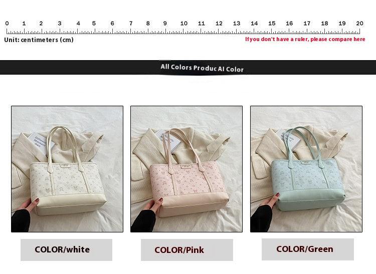 Large Capacity Commuter Bag. Fashionable Single Shoulder Underarm Bag. Casual Tote Bag
