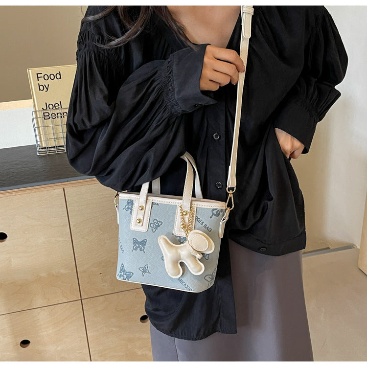 French Niche Fashion Handbag High-Quality Texture Crossbody Bag Casual Versatile Bucket Bag