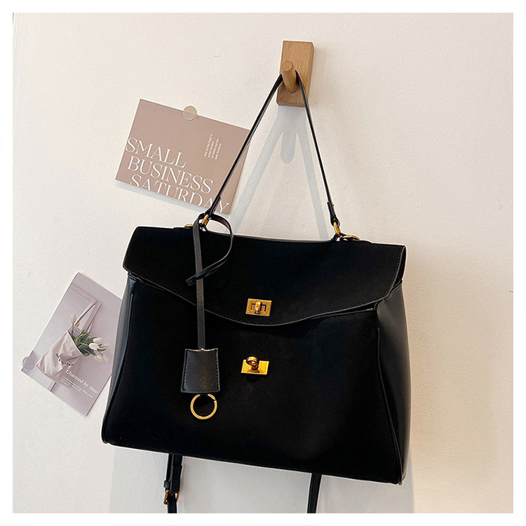 Large Capacity Commuting Bag Trendy Versatile Matte Retro Casual Single Shoulder Crossbody Tote Bag