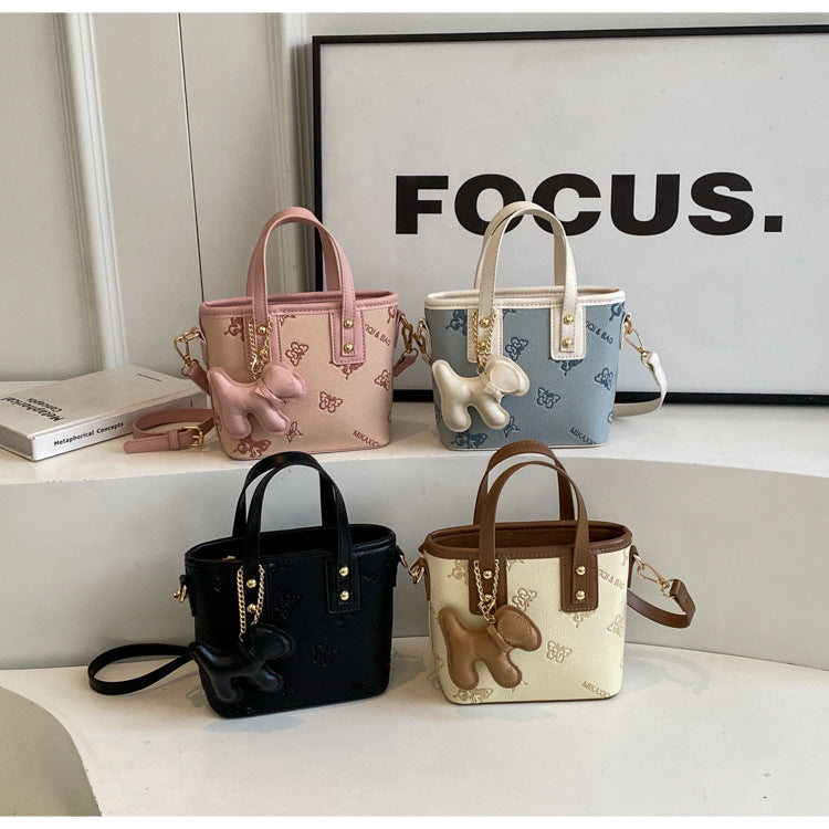 French Niche Fashion Handbag High-Quality Texture Crossbody Bag Casual Versatile Bucket Bag
