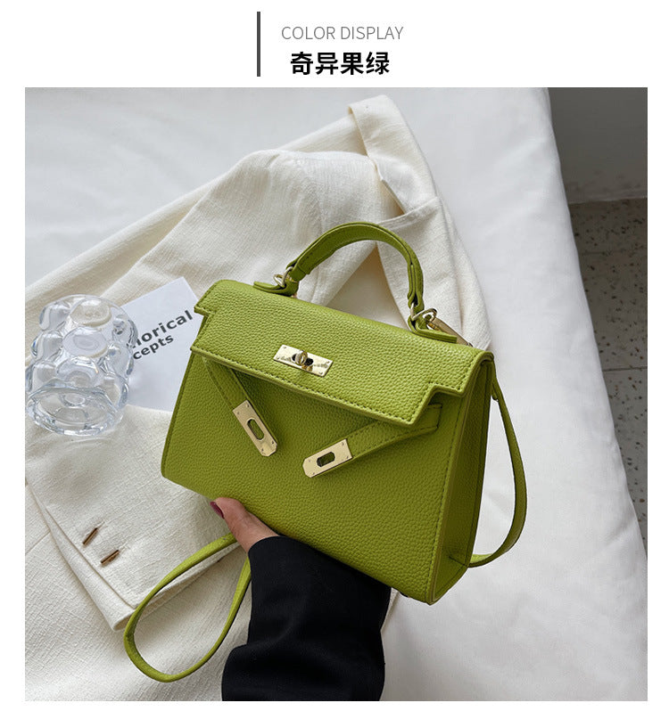 Lock Buckle Handbag Upgraded Texture Single Shoulder Crossbody Bag Simple Platinum Bag