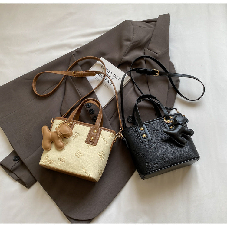 French Niche Fashion Handbag High-Quality Texture Crossbody Bag Casual Versatile Bucket Bag