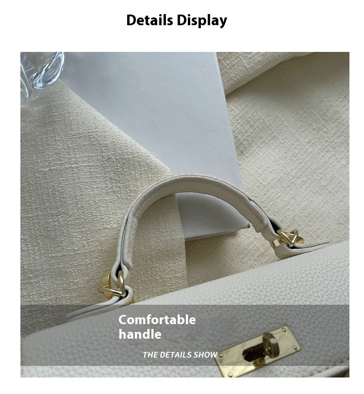 Lock Buckle Handbag Upgraded Texture Single Shoulder Crossbody Bag Simple Platinum Bag