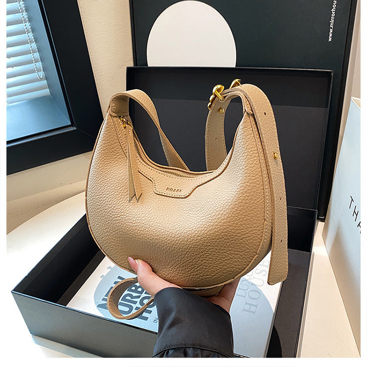 Unique Handbag Versatile Shoulder Crossbody Underarm Bag Casual Fashion Crescent Bag