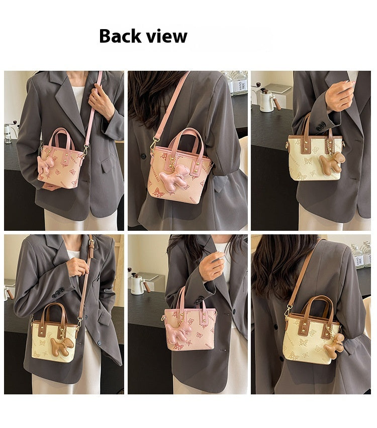 French Niche Fashion Handbag High-Quality Texture Crossbody Bag Casual Versatile Bucket Bag