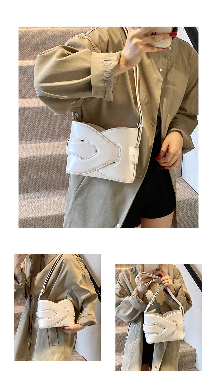 New Fashion Trendy Versatile Crossbody Bag Exquisite Casual Shoulder Bucket Bag