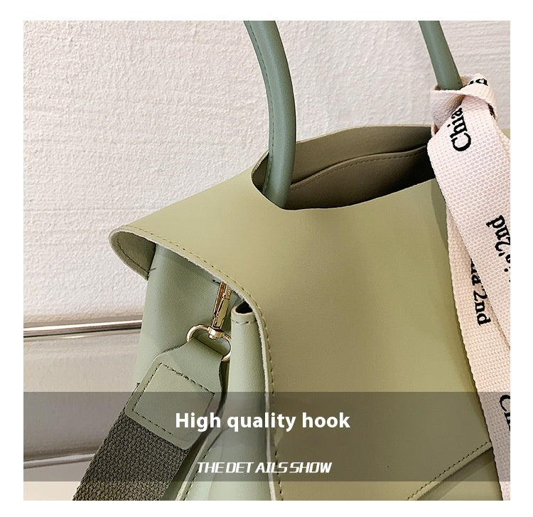 Fashion Bag Large Capacity Solid Color Textured Handbag New Stylish Crossbody Tote Bag