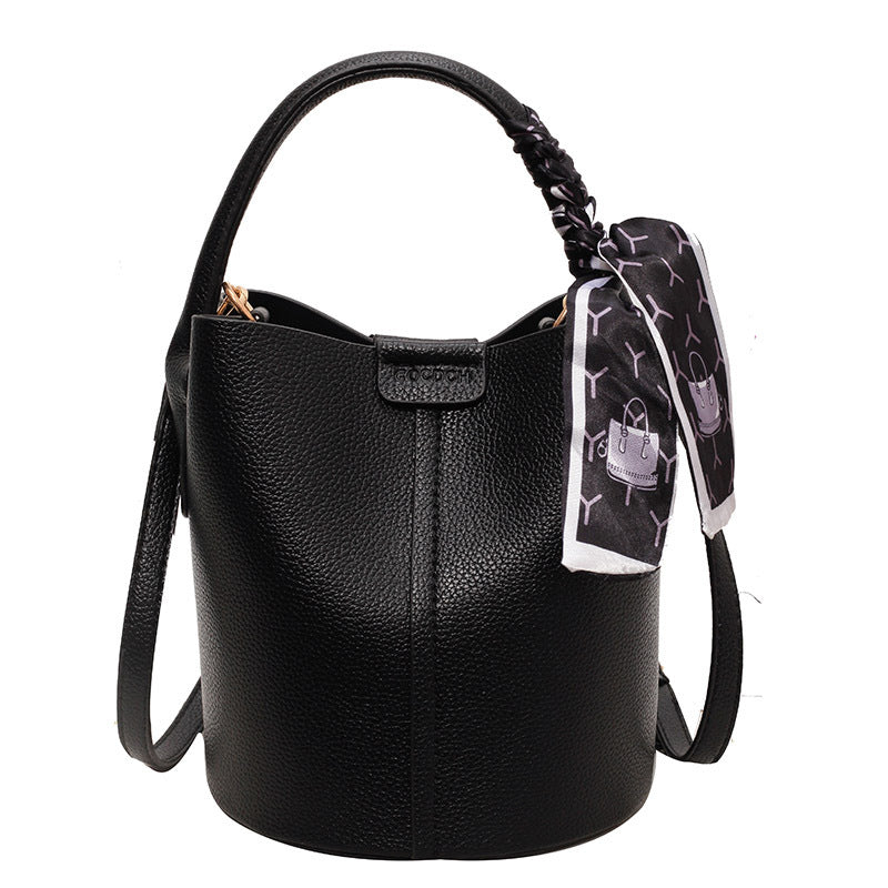 High-Quality Texture Solid Color Basket Bag Trendy Fashion Handbag Crossbody Bag