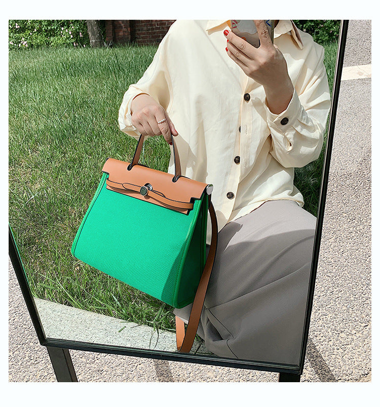 Fashion Tote Bag New Canvas Women's Bag Retro Briefcase Handbag Shoulder Crossbody Bag