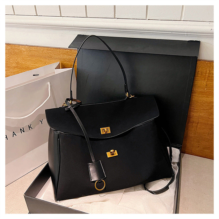 Large Capacity Commuting Bag Trendy Versatile Matte Retro Casual Single Shoulder Crossbody Tote Bag