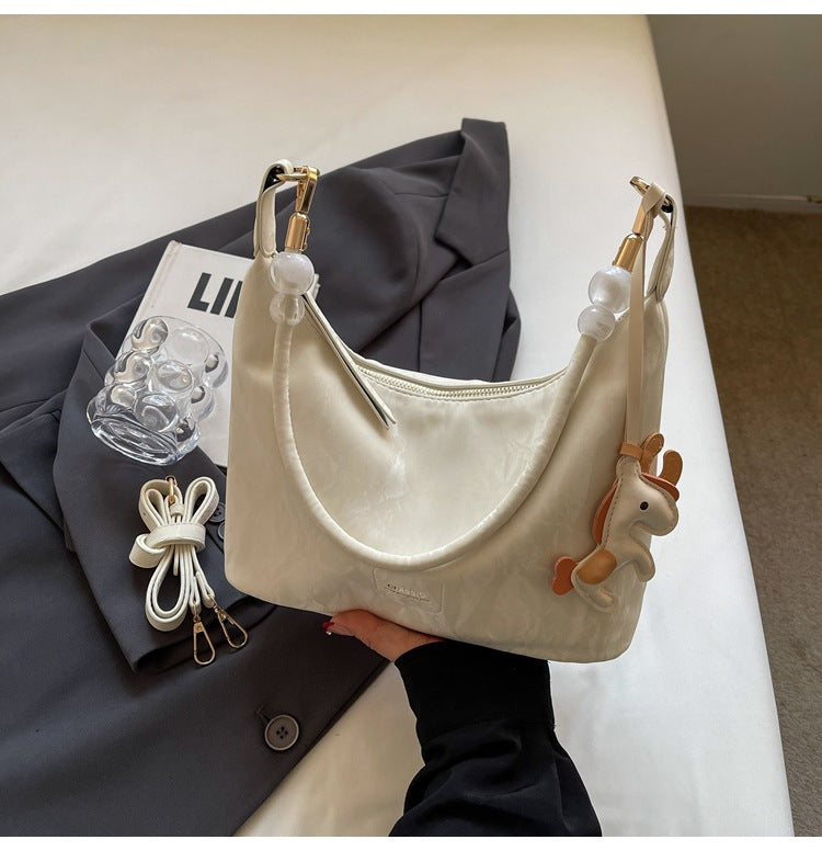High-end Light Luxury Niche Bag. Fashionable Korean Version Large Capacity Commuter Crossbody Dumpling Underarm Bag