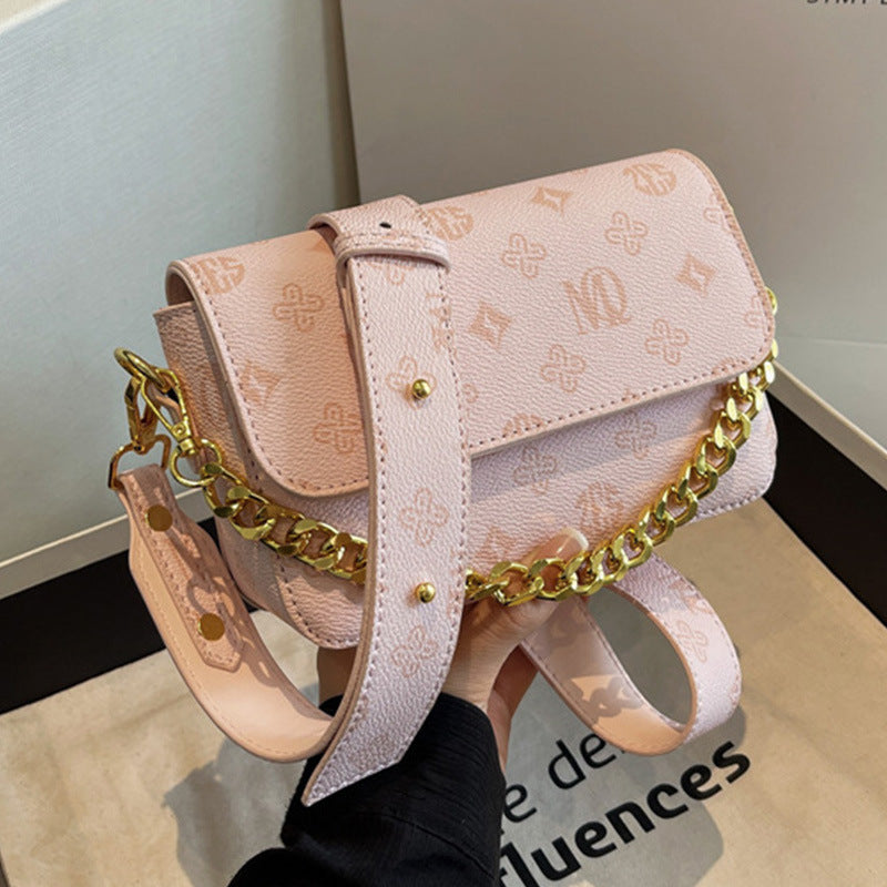 Trendy Fashion Texture Bag Niche Versatile Chain Crossbody Bag Single Shoulder Small Square Bag
