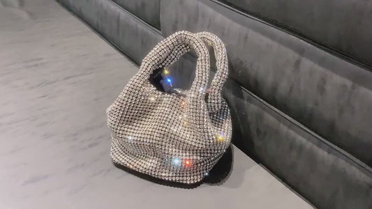 Rhinestone bag portable bucket bag single shoulder crossbody chain bag handbag